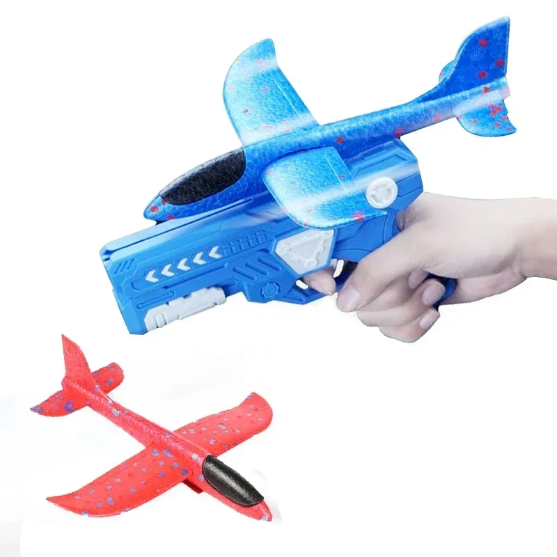 Airplane Launcher Toys Outdoor Plane Flying Toys Non Slip Kids EPP Foam Catapult Plane Birthday Gifts for Boys Girls 6