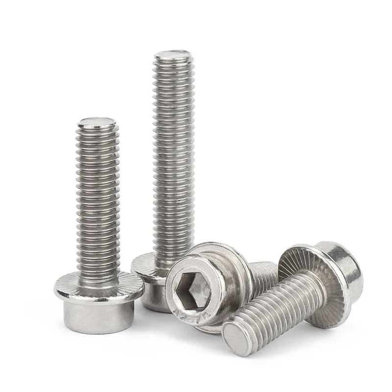 Viti A Flangia Seghettate Testa Esagonale M6 A2 In Acciaio Inox - Confezione Da 10/20 Pezzi