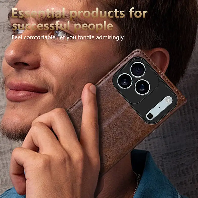 Leather Wallet Phone Cover - Luxurious Protection & Style
