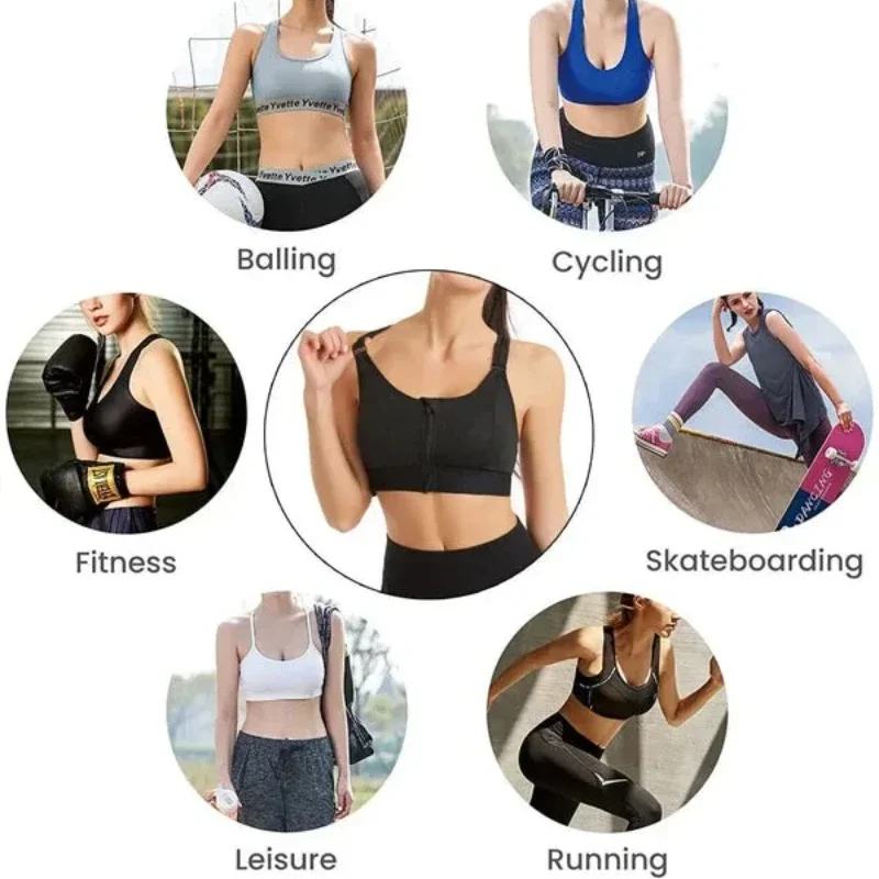 Sutiã esportivo de suporte sem fio dropship yoga saltando sutiãs de  exercício para mulheres design de zíper frontal suporte traseiro push up  bralette - AliExpress 200574005