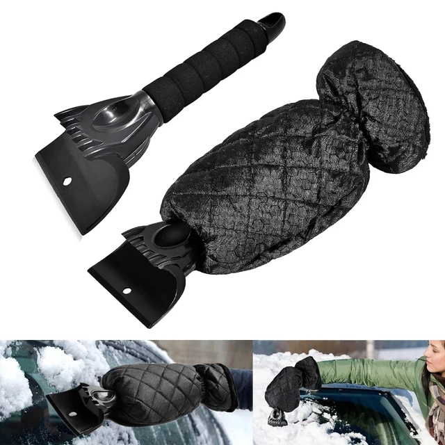Car Windshield Ice Scraper Mitt Waterproof Snow Shovel Brush With Warm  Gloves Scratch-Free Snow Removal Tools for Car Cleaning - AliExpress