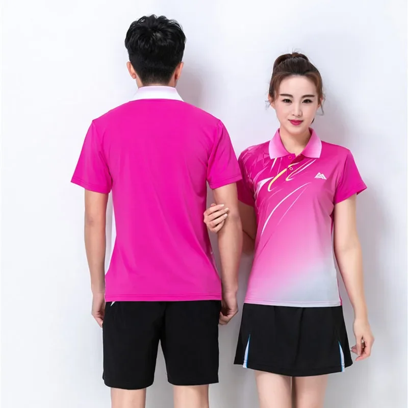 Quick dry Tennis t-shirts, badminton sportswear shirt männer/frauen, tischtennis V-neckshirt, spiel kleidung benutzerdefinierte volleyball hemd 6907