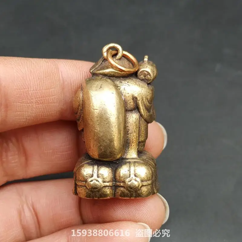Antique bronze collection vintage brass Japanese God Wealth copper ornaments Dark Tantric copper cast copper pendants ornaments