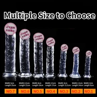 Transparenter eierloser gefälschter Penis, weich, realistisch, gefälschter Schwanz, Penis-Sauger, Buttplug, Sexspielzeug, Vagina, Analsex-Spielzeug, Masturbationsdildo 2