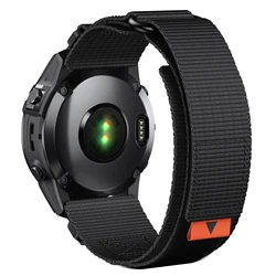 Military Tactical Nylon Watch Strap - 22MM Quick Release - 26mm (Black)