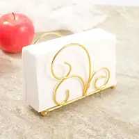 Space-Saving Metal Napkin Holder Nordic Style Freestanding Table Paper Organizer Thicken No-slip Tissue Storage Rack Home 2