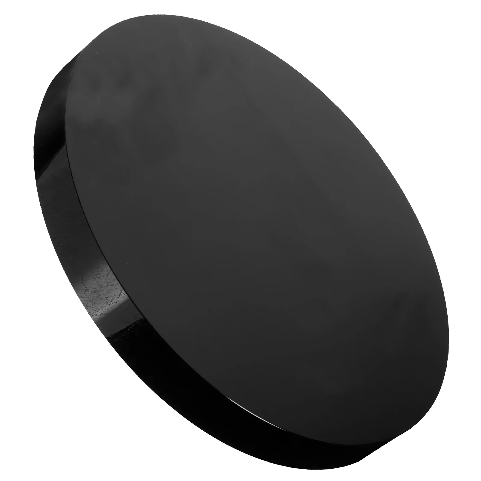 Vosarea Obsidian Scrying Mirror Natural Black Obsidian Stone Circle Disc Round Plate Feng Shui Mirror
