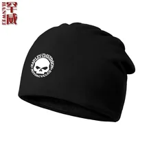  New autumn and winter all-match Harleys locomotive motorcycle riding hat men and women plus fleece warm hat riding knitted hat 