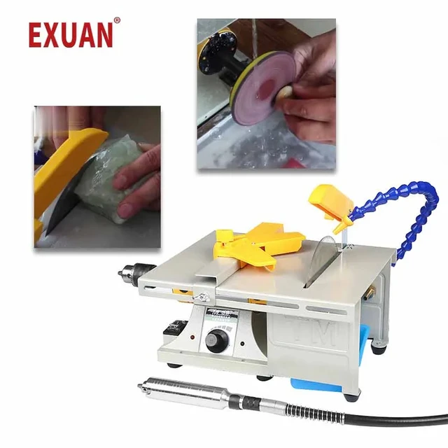 Fichiouy 320w Desktop Grinder Small Electric Grinding Table Saw Jade  Polishing Tool 10000r/Min 