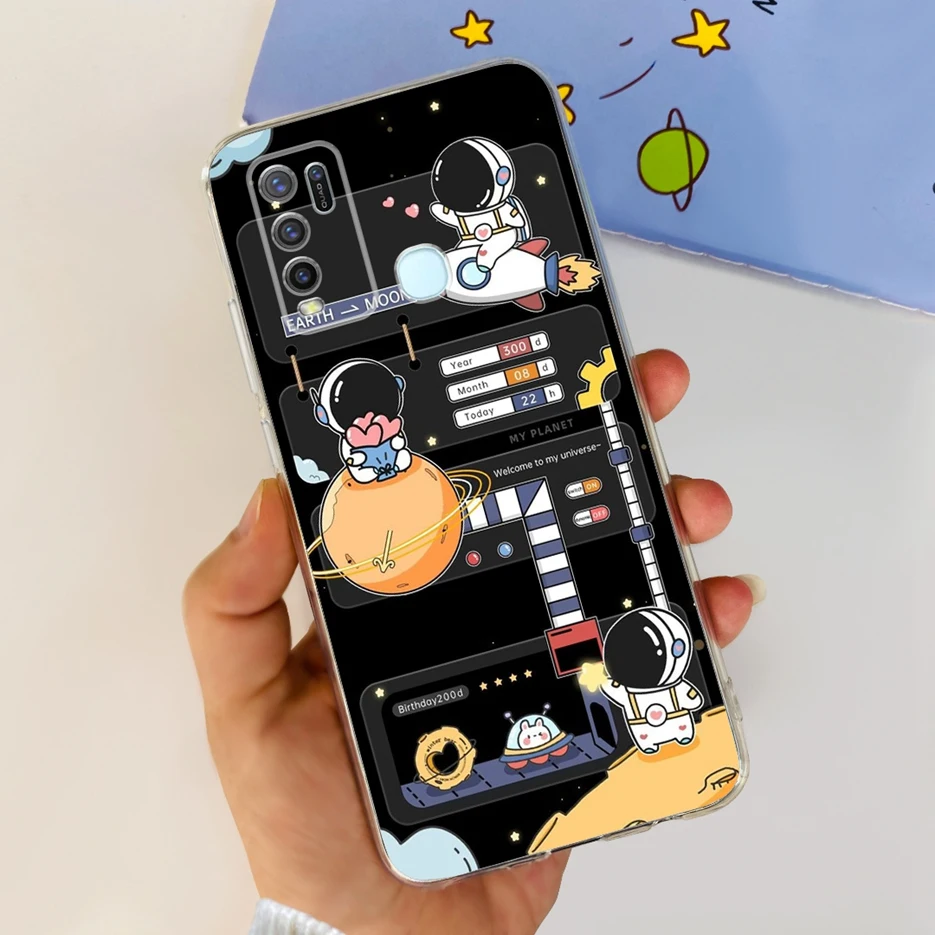 Fashionable Painted Clear Silicone Soft TPU Phone Case Cover