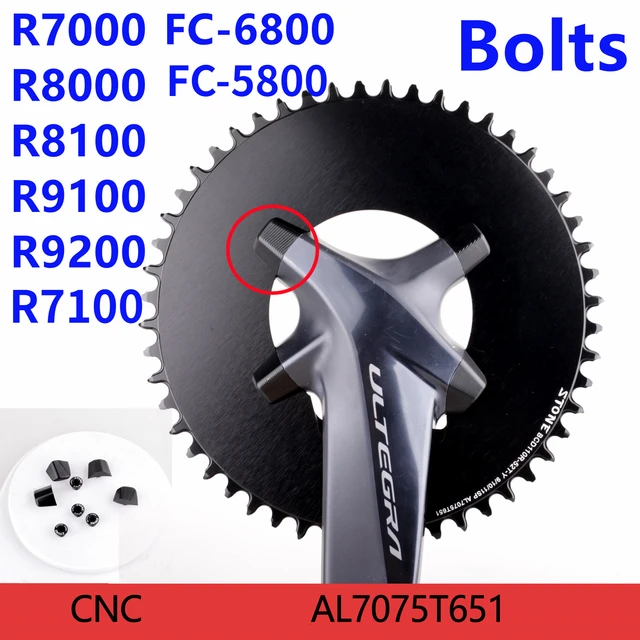 AL7075 Chainring Cap Cover 4 Bolts for Shimano 105 R7000 R8000 R7100 R8100 R9100 R9200 6800 9000 Road Bike Crank Repair Screws