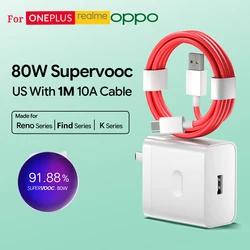OPPO 80W SuperVOOC Fast Charging Adapter with USB Type - C Cable - US with 1M Cable