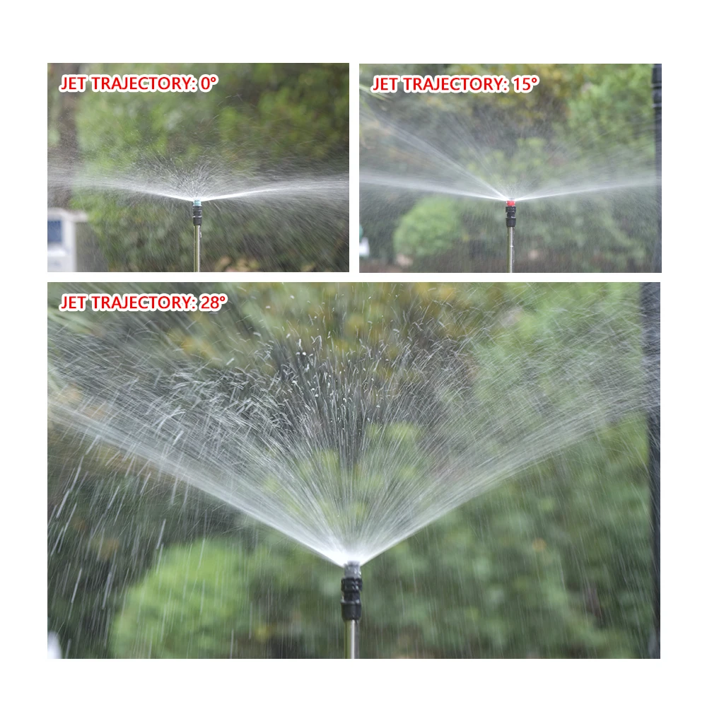 5PCS 조정 가능한 0  360 학위 교체 산란 노즐 1/2 인치 팝업 스프링클러 정원 잔디 관개 도구