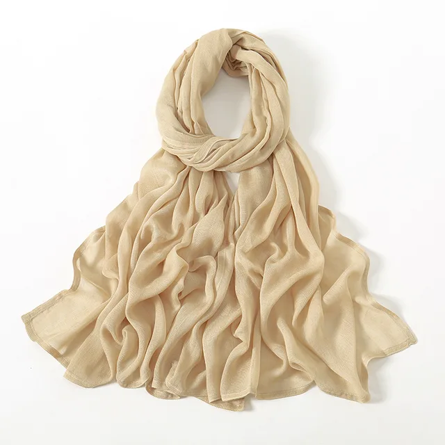 Nouveau Hijabs musulmans pour femmes écharpe mince châles unis Femme Musulman doux Viscose rayonne foulard islamique Turban bandeau 190x85 cm