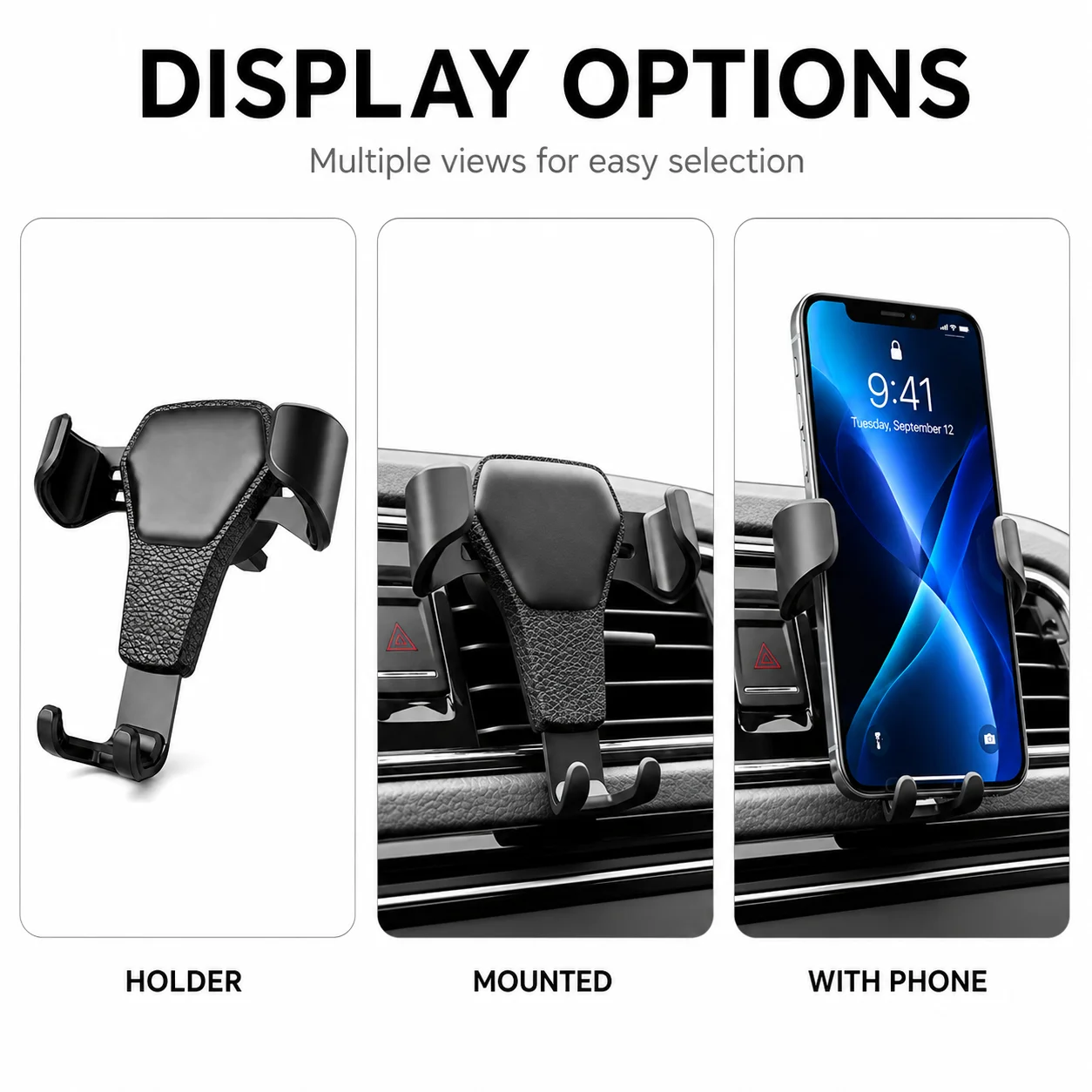 Universal Air Vent Gravity Lock Car Phone Holder