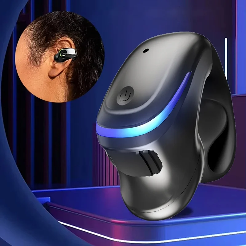 Wireless Bluetooth 5.3 Clip-On Earphone with 3D Stereo Sound Music
