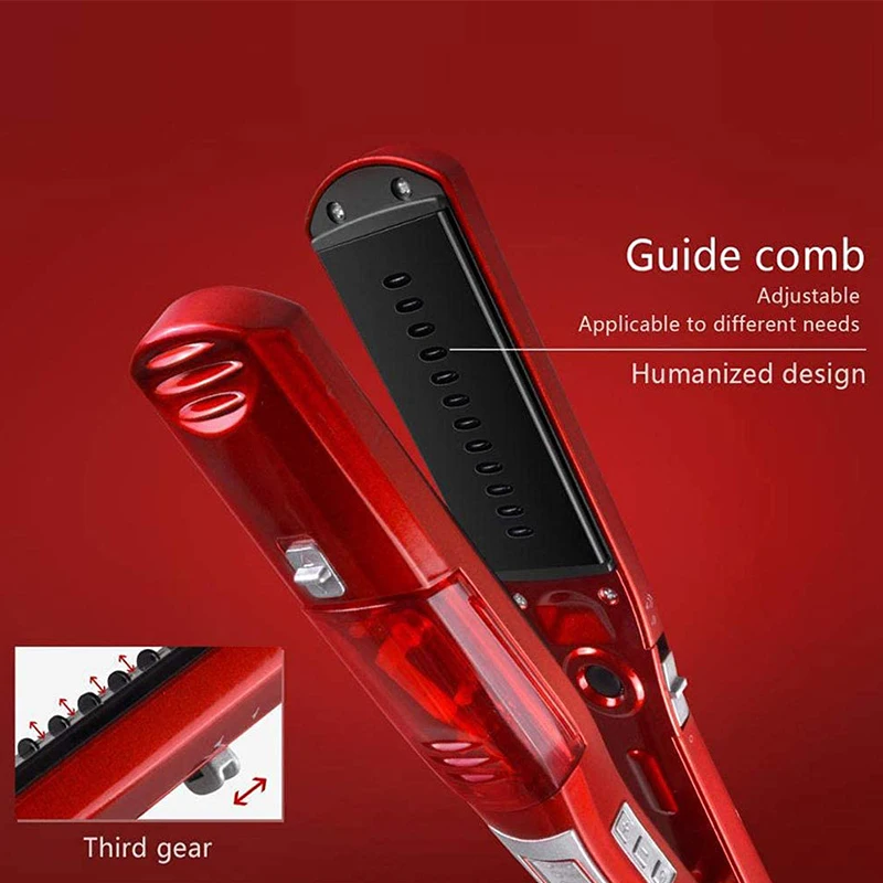 Steam flat iron hair straightener Professional curling iron Titanium ceramic hair straightener hair care styling tools 5