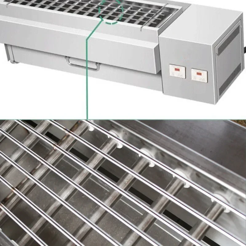 0.6m BBQ Electric Oven Smokeless Skewer Electromechanical Hot Barbecue Machine Stove Electric Grill 4500w 3