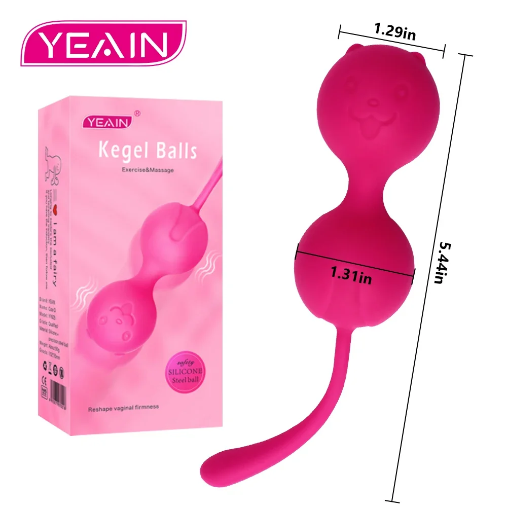 Yeain Silicone Vaginal Balls Sex Toy for Women Kege Exercise Vibrator Anal Balls Enhance Pleasure and Intimacy with Sex Toys