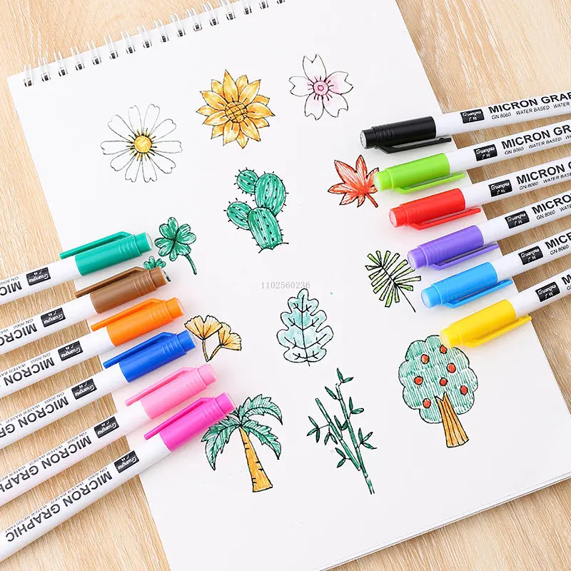 12pcs Vintage Color Micro Pen Waterproof Ink 0.5MM Felt Tip For Technical  Illustrating Drawing Manga Zentangle Sketch Art Pens - AliExpress