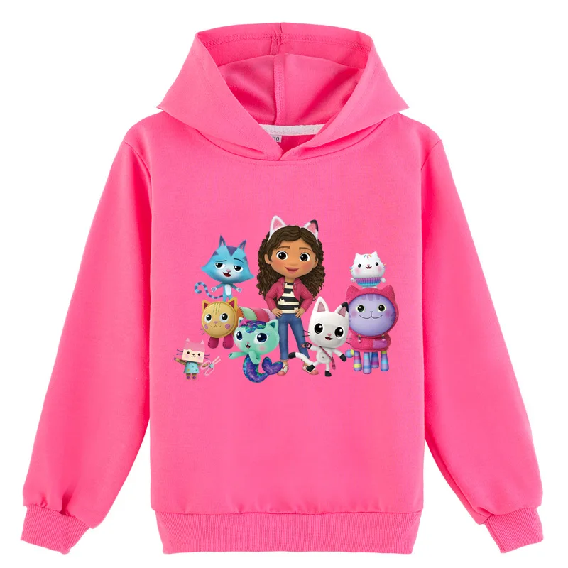 

Children Gabbys Doll House Hoodie Children Spring Autumn Long Sleeve Jackets Cartoon Boys Gabbys Cats Sweater Girls Casual Cloth