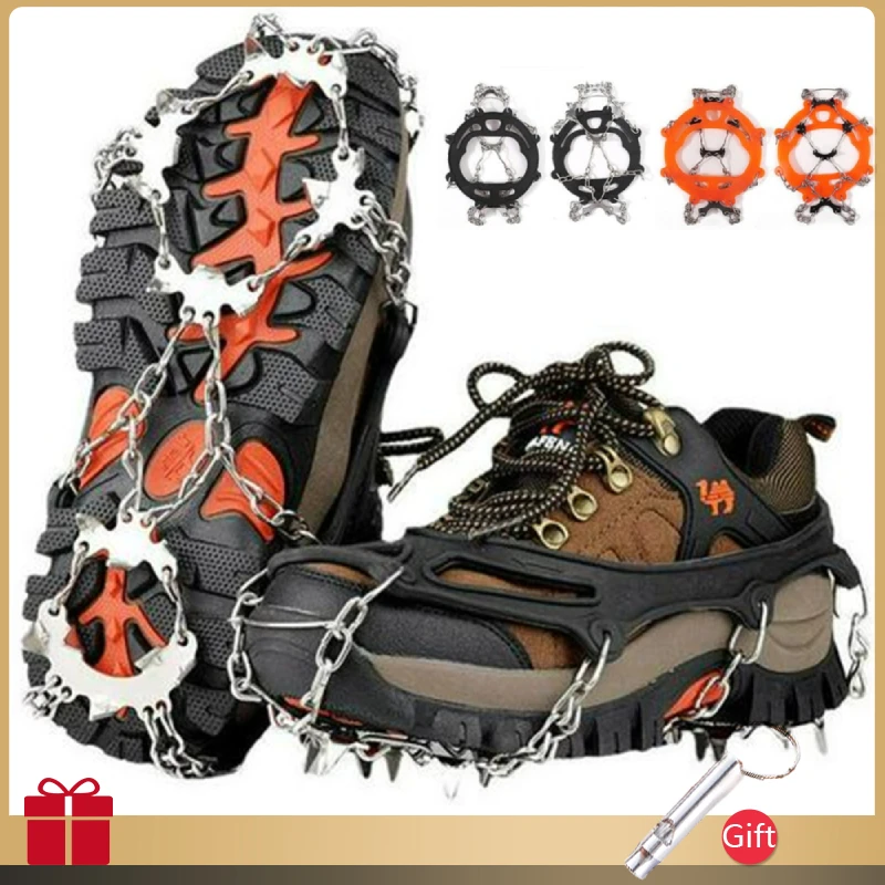 Heavy-Duty Ice Cleats - 18-Tooth Snow Crampons For Boots & Snowshoes - Anti-Slip Grips For Winter Hiking, Ice Fishing, & Mountaineering From Snowboard Bindings - Price 27.78