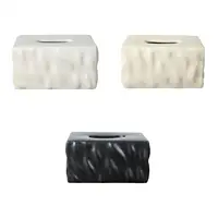 Rectangular Napkin Storage Box Napkin Organizer Cover Ceramic Tissue Box for Desk Office Bedroom Car Restaurant 1