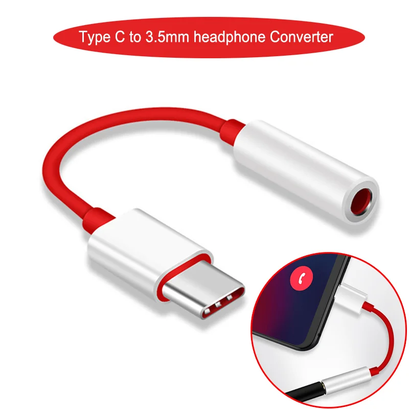 For Oneplus Usb Type C Male To 3.5mm Earphone Adapter Portable One Plus Headphone Conector Jack