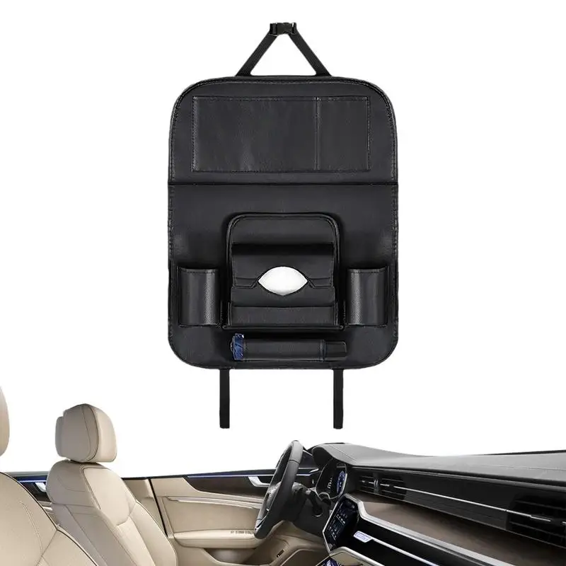 

Car Back Seat Storage Hang Car Backseat Organizer With Foldable Tablet Tray Kick Mats Back Seat Protector Car Organizers