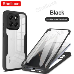360 Full Body Clear Silicone Double-Sided Phone Case for Xiaomi 14 Ultra (Black)