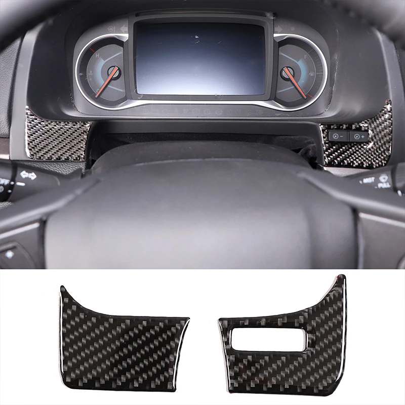 

For Honda Pilot 2015-2019 Car Dashboard Sides Decorative Stickers Soft Carbon Fiber Car Accessories 2pc