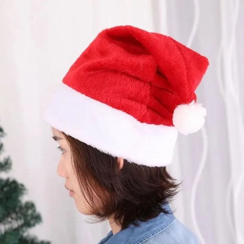 Christmas Hats, Children's Adult Christmas Plush Hats Christmas Decoration Supplies Boys And Girls Christmas Party Decor Hats
