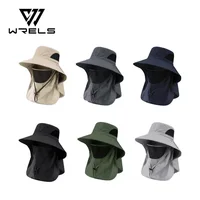 Summer Sun Hats UV Protection Outdoor Hunting Fishing Cap For Men Women Hiking Camping Visor Bucket Hat Neck Flap Fisherman Hat 1