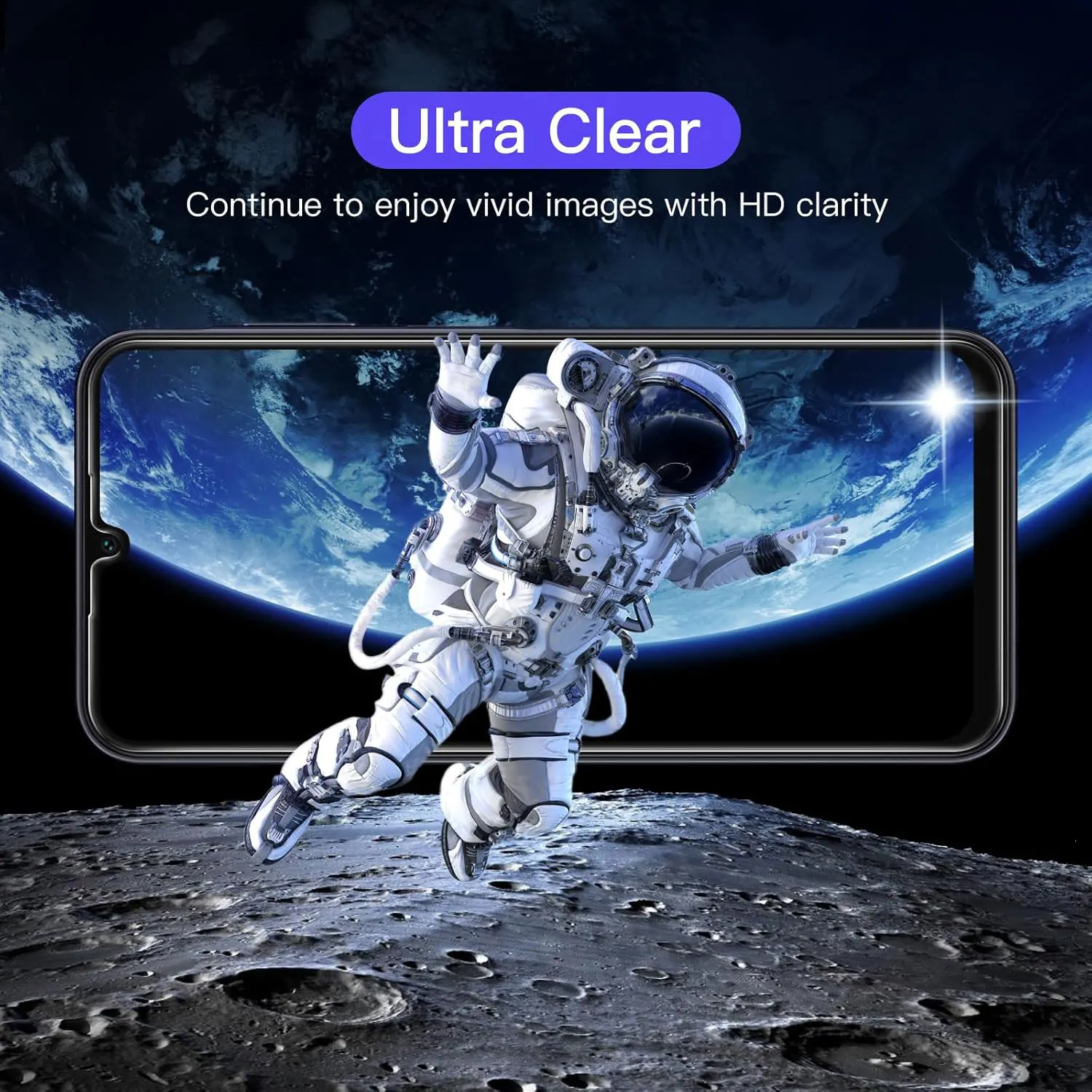Premium Tempered Glass Screen Protector - Full Cover, 2-4 Pack