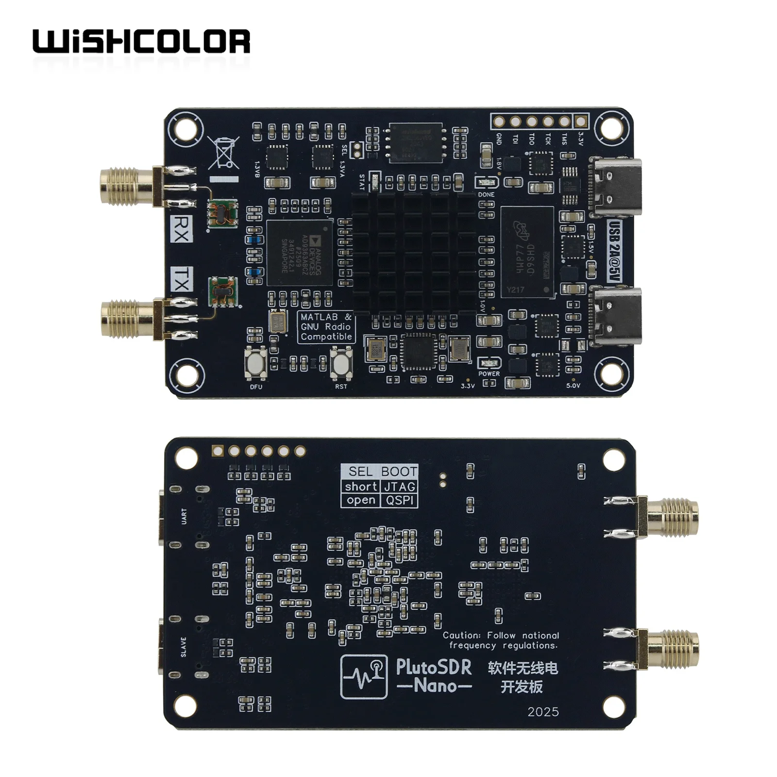 위시컬러 Zynq7010 AD9363 SDR XC7Z010CLG400+AD9363ABCZ..