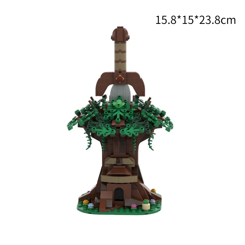 

Creative Game Zeldaed Ruins Link Master Sword Stable Hyruleds Shield MOC Model Building Blocks Kits Toys for Children Gifts