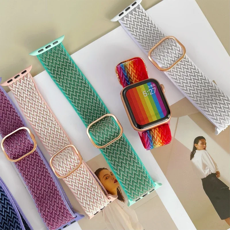 Bohemian Elastic Nylon Watch Band Strap