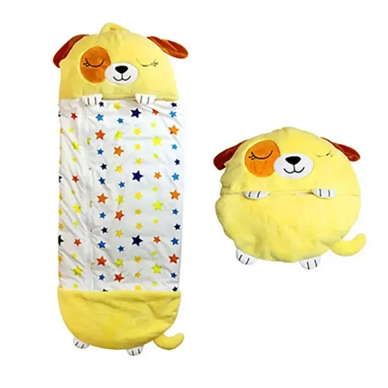 Sacos de dormir dos desenhos animados infantis, saco de dormir infantil, travesseiro boneca de pelúcia, sleepsacks preguiçosos para meninos e meninas, presente de aniversário e Natal