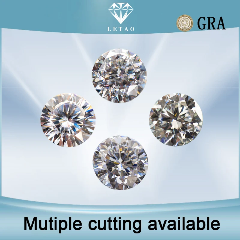 

Moissanite Round Shape D Color Vvs1 Multiple Cutting Available DIY Charms Ring Necklace Earrings Main Materials Certificate