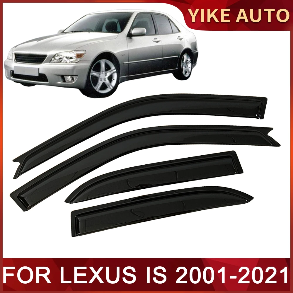 

Window Visor for LEXUS IS 2001-2021 Weathershie Door Visor Wind Sun Rain Guards Side Window Wind Deflectors Auto