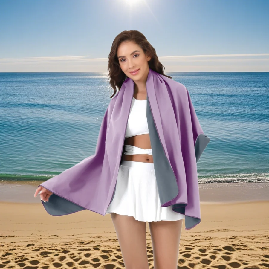 Oversized Quick-Dry Sand-Free Microfiber Beach Towel - Super Absorbent & Soft