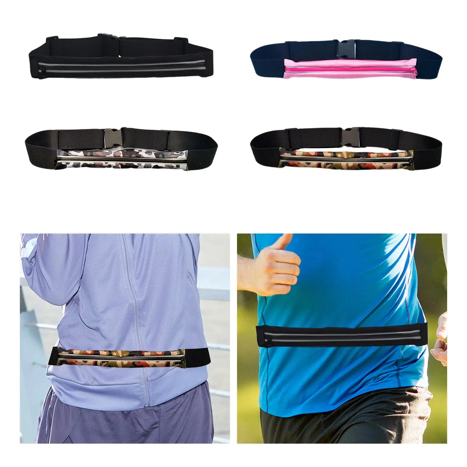 Running Belt, Fanny Bag, Running Fanny Pack, Elastic Adjustable Multifunction Waist Pack Jogging Bag for Camping, Runners