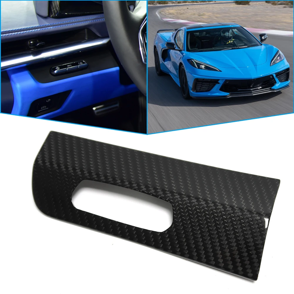 

Real Carbon Fiber For Chevy Chevrolet Corvette C8 Stingray Coupe Z06 Z51 Car Interior Headlight Switch Decorative Frame Trim