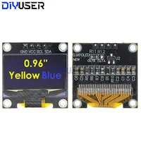 DIYUSER 0.96 inch IIC SPI Serial 7/4Pin White/Blue/Yellow Blue/Yellow OLED Display SSD1306 12864 LCD Screen Board for Arduino - Image 6