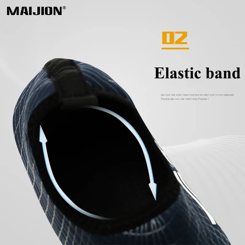Men Women Flat Quick Dry Wading Shoe Lightweight Seaside Beach Barefoot Aqua Shoe Soft Surfing Comfortable Fish Water Sport