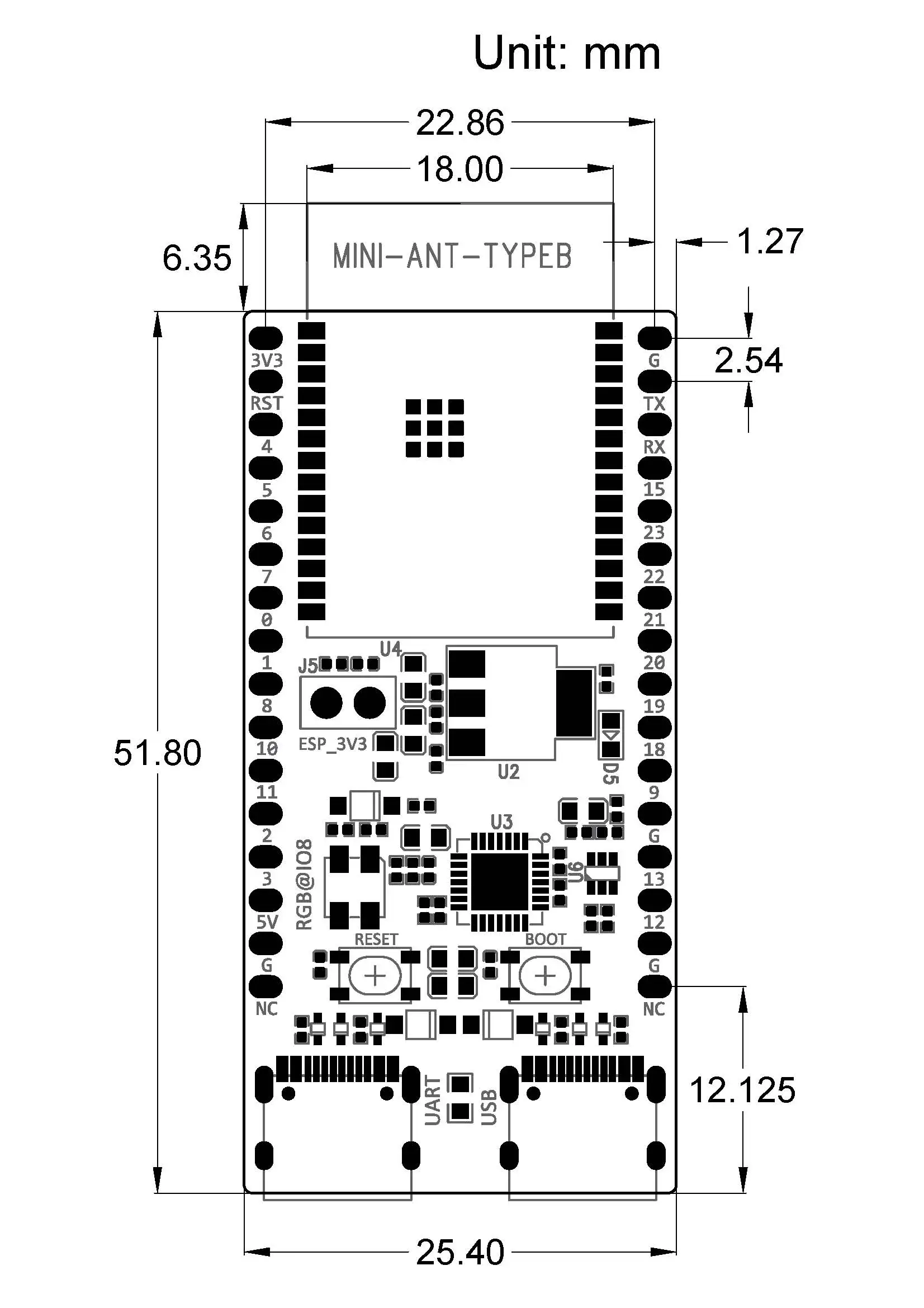 Рисунок 5 - ESP32-C6-DevKitC-1 N8 макетная