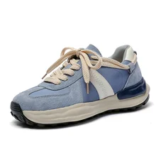 

2022 spring couple minority dissolves daddy shoes men's insde training shoes ancient sparrow splicing thick soled sports casual