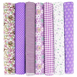 Vibrant Mix Colors Cotton Fabric Set for DIY Crafts and Patchwork (7 Pieces, 25x25cm Each) (10)