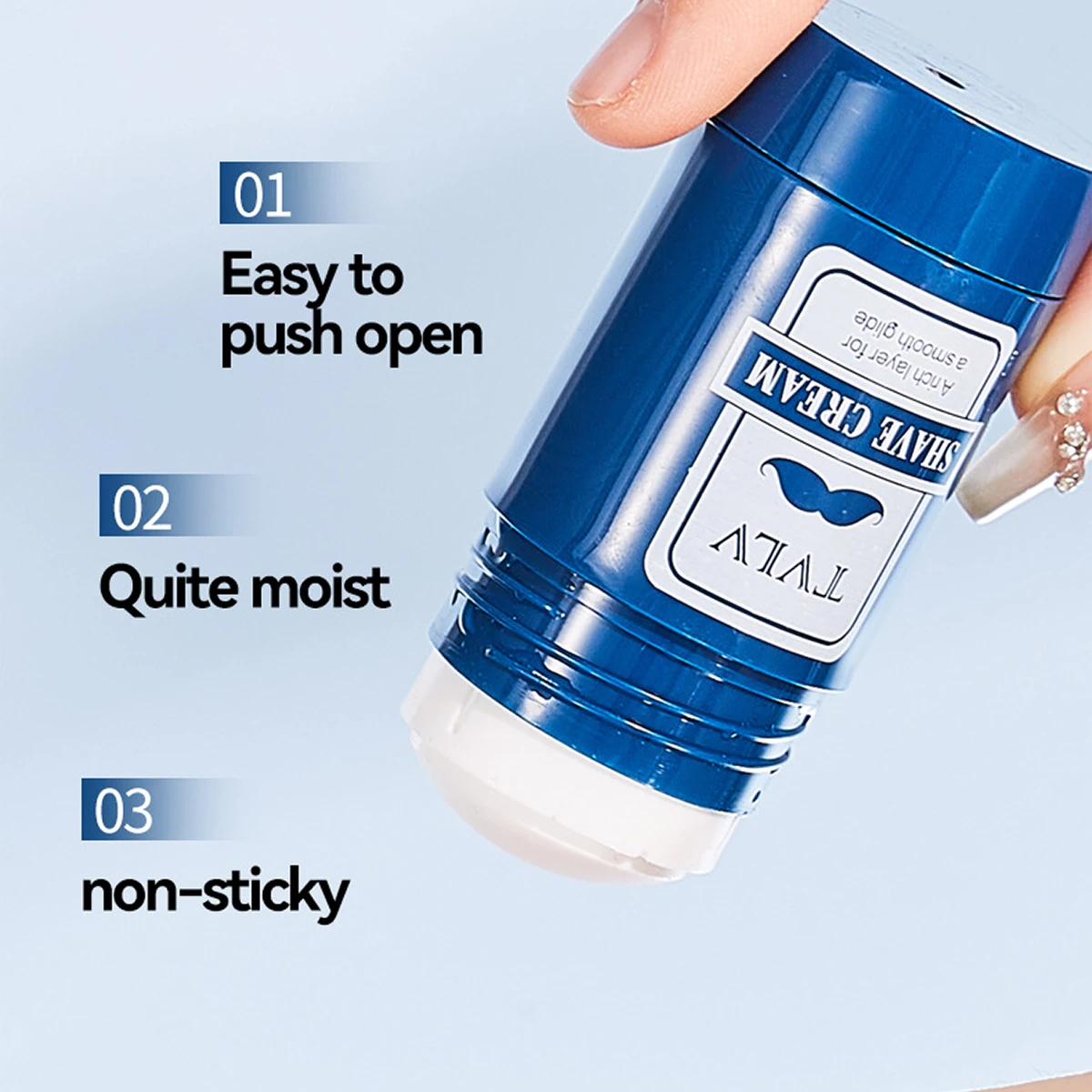 Delicata schiuma da barba da uomo, ricca e delicata, detergente da barba due in uno, crema da barba idratante 4