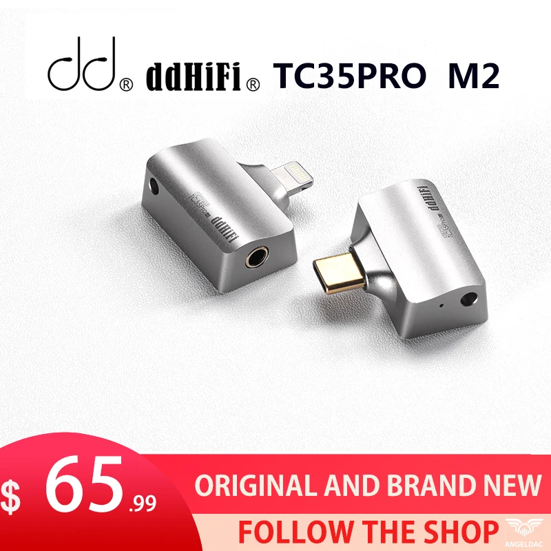 

DDHiFi TC35Pro 2nd Gen Mountain2 (M2), Compact T-Shaped 3.5mm Stereo USB DAC Dongle, Dedicated Chips for DAC and Amplifier